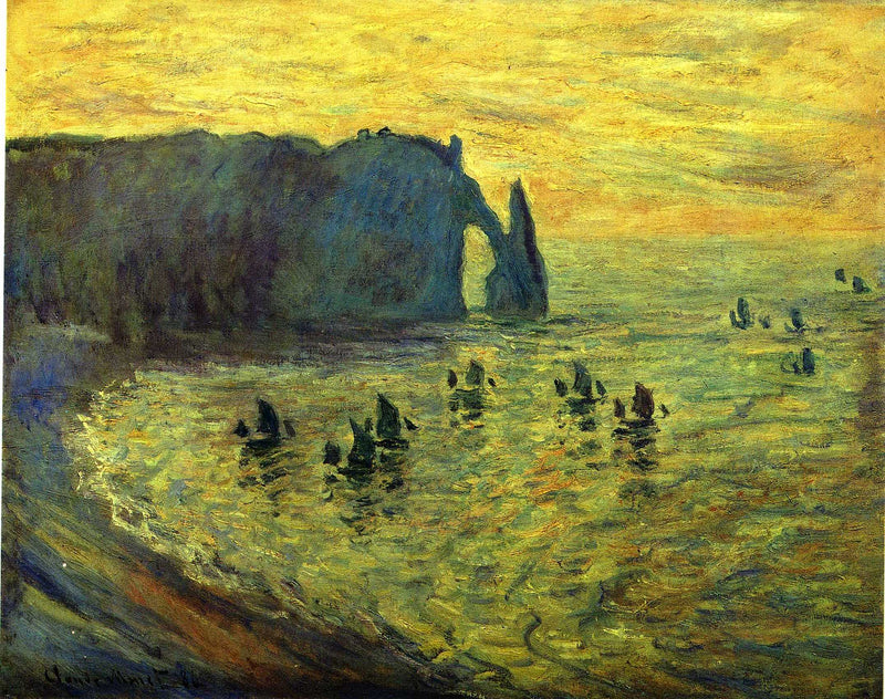 The Cliffs at Etretat by Claude Monet — Oil Painting Reproduction