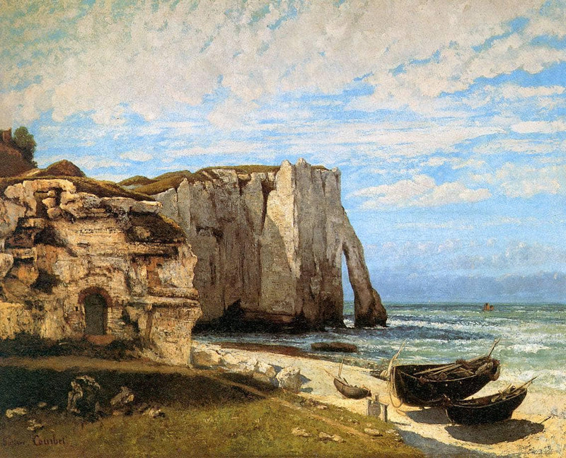 The Cliffs at Etretat by Gustave Courbet — Oil Painting Reproduction