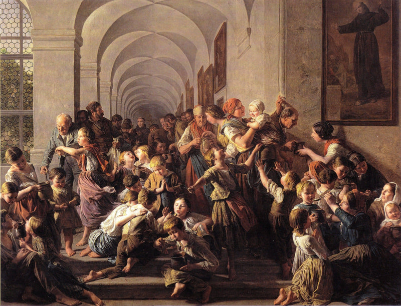 The cloister soup by Ferdinand Georg Waldmüller — Oil Painting Reproduction