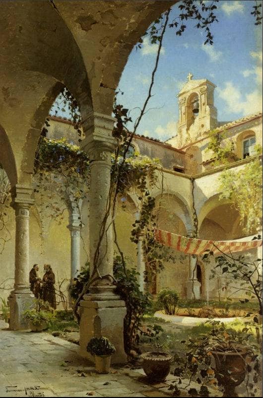 The Cloister, Taormina by Peder Mørk Mønsted — Oil Painting Reproduction