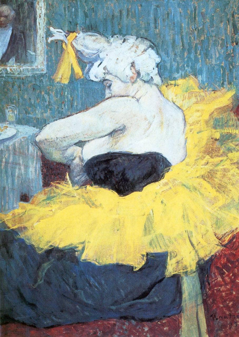 The clownesse Cha u Kao at the Moulin Rouge by Henri de Toulouse-Lautrec, Oil Painting Reproduction