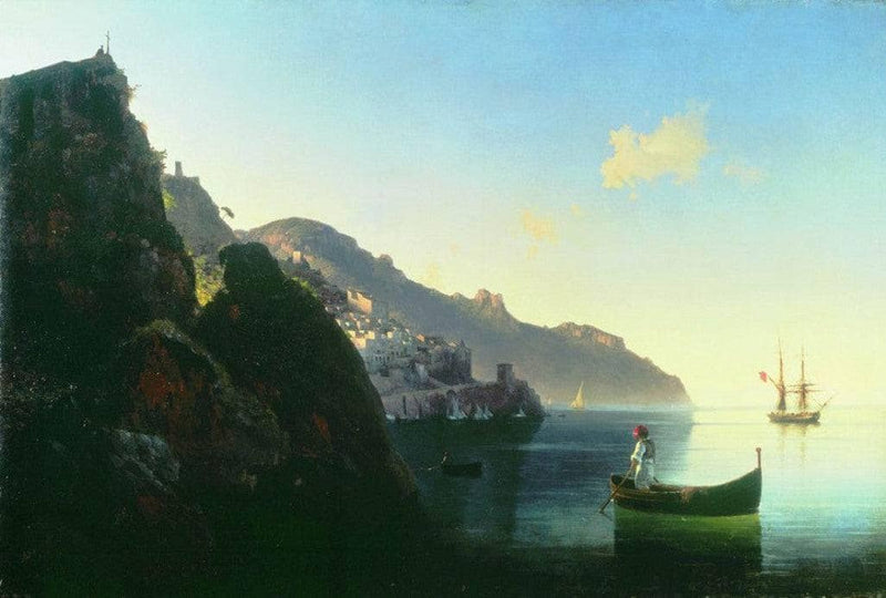 The Coast at Amalfi by Ivan Aivazovsky — Oil Painting Reproduction