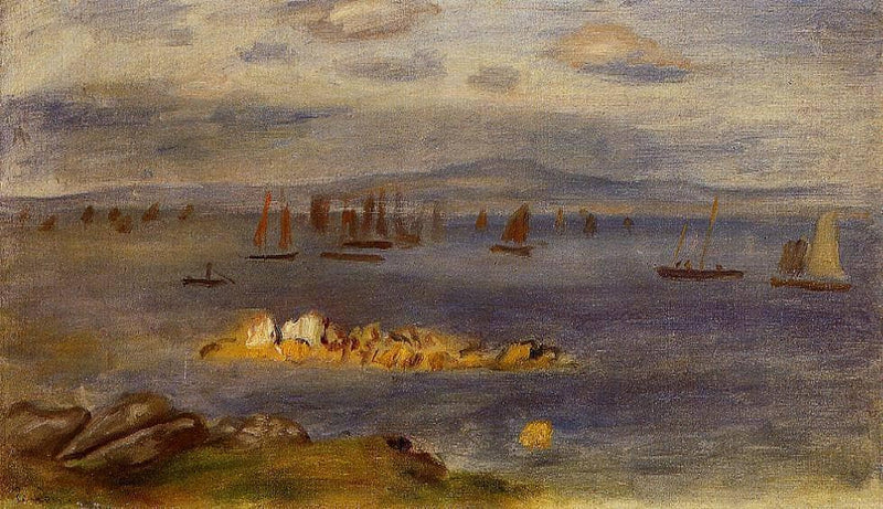 The Coast of Brittany, Fishing Boats by Pierre-Auguste Renoir — Oil Painting Reproduction