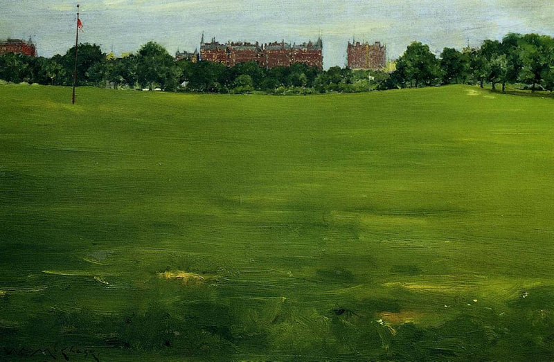 The Common, Central Park by William Merritt Chase — Oil Painting Reproduction