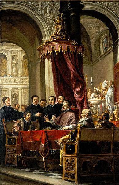 The Conversion and Baptism of St. Augustine by St. Ambrose by Juan de Valdes Leal, Oil Painting Reproduction
