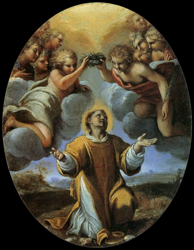 The Coronation of St Stephen by Annibale Carracci — Oil Painting Reproduction