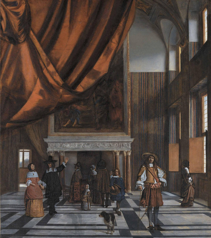 The Council Chamber of the Burgomasters by Pieter de Hooch — Oil Painting Reproduction