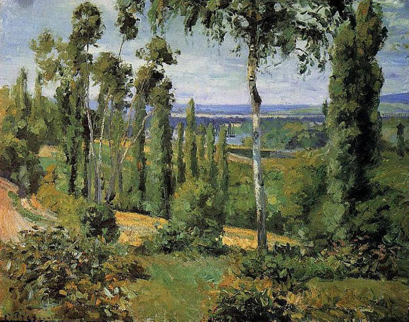 The Countryside in the Vicinity of Conflans Saint Honorine by Camille Pissarro — Oil Painting Reproduction