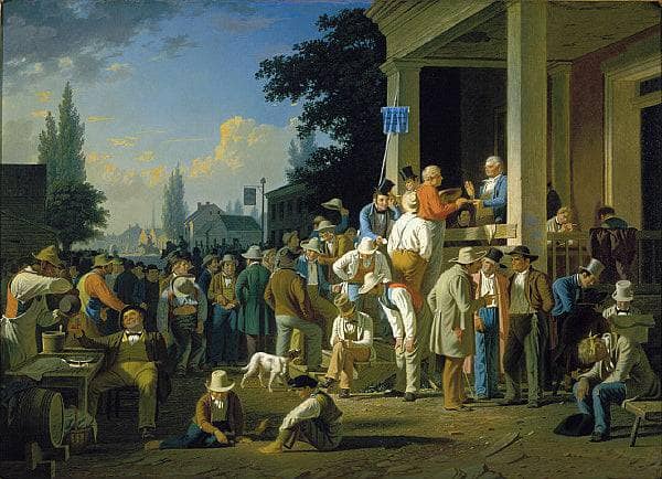 The County Election by George Caleb Bingham — Oil Painting Reproduction