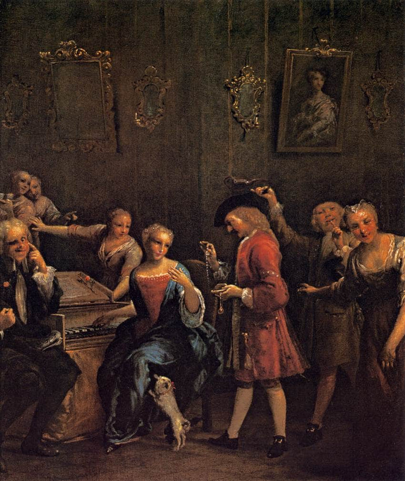 The Courted Singer by Giuseppe Maria Crespi — Oil Painting Reproduction