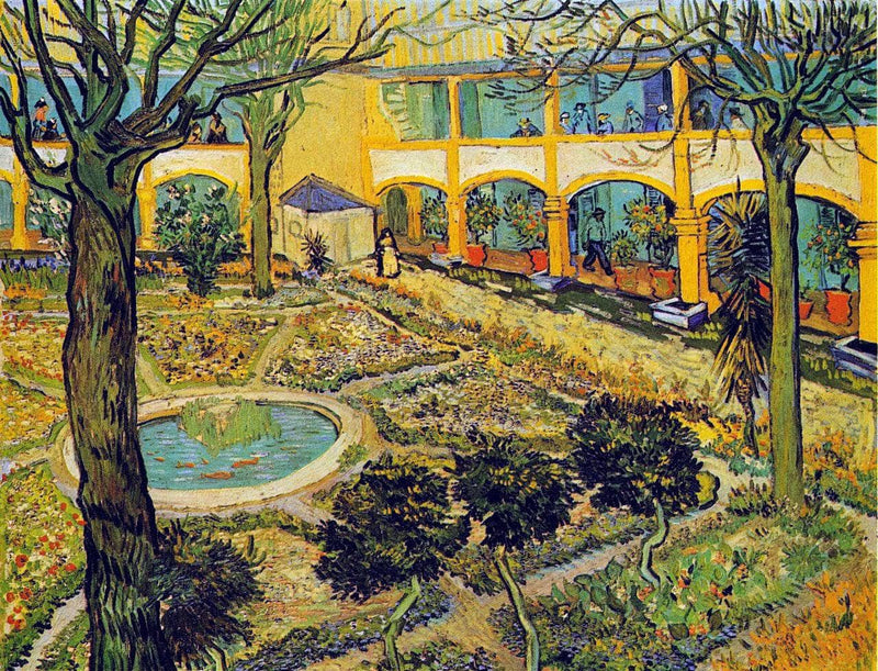 The Courtyard of the Hospital in Arles by Vincent van Gogh — Oil Painting Reproduction