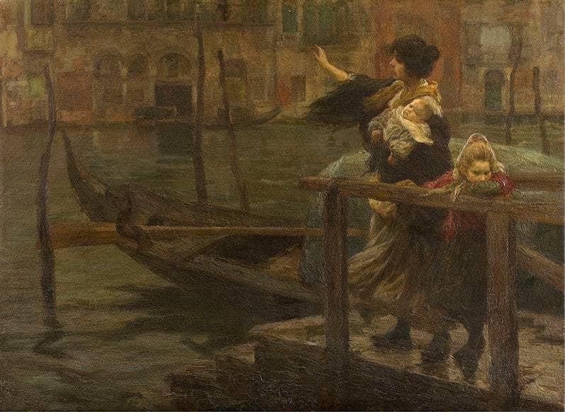 The crossing or The sailor's departure by Alessandro Milesi — Oil Painting Reproduction