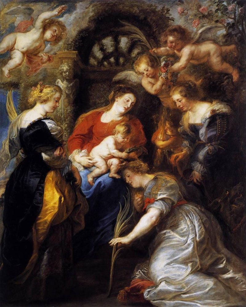 The Crowning of St. Catherine by Peter Paul Rubens — Oil Painting Reproduction