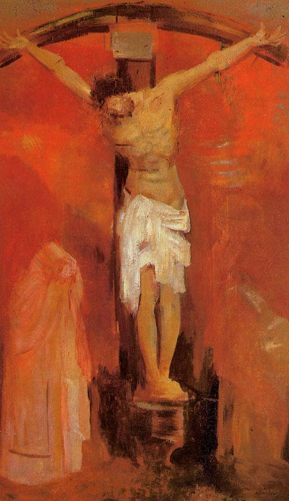 The Crucifixion by Odilon Redon — Oil Painting Reproduction
