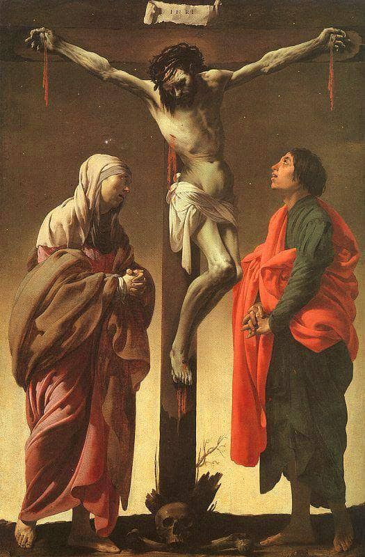 The Crucifixion With The Virgin And St. John by Hendrick Terbrugghen — Oil Painting Reproduction