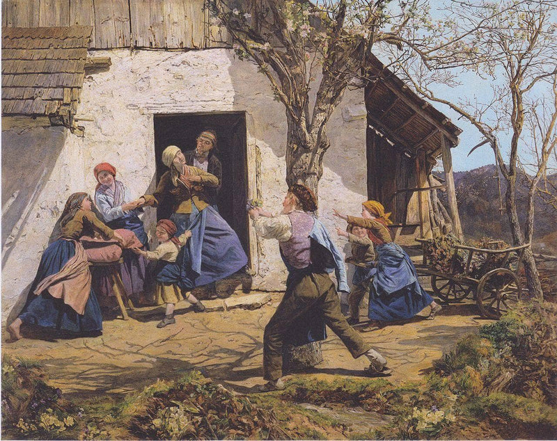 The Cured by Ferdinand Georg Waldmüller — Oil Painting Reproduction