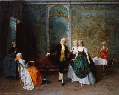 The dance lesson in hallway