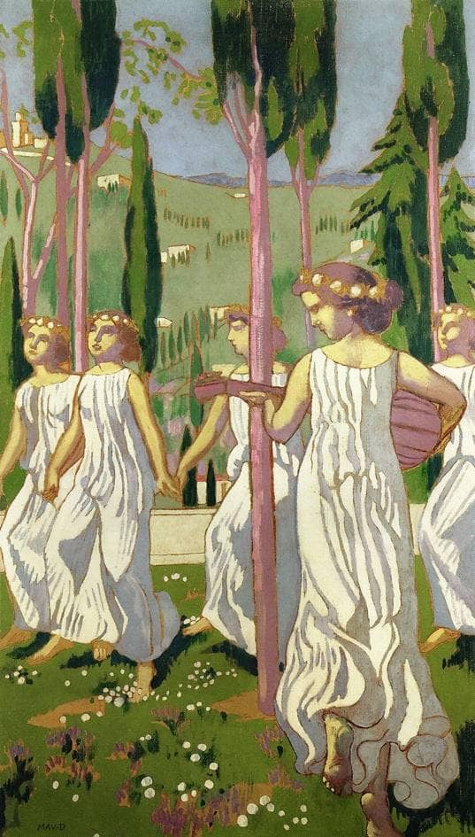 The Dancers (also known as Eternal Summer, Wiesbaden) by Maurice Denis — Oil Painting Reproduction