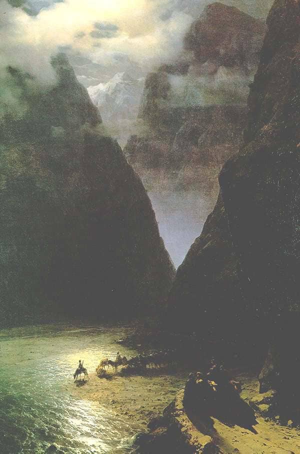 The Daryal canyon by Ivan Aivazovsky — Oil Painting Reproduction