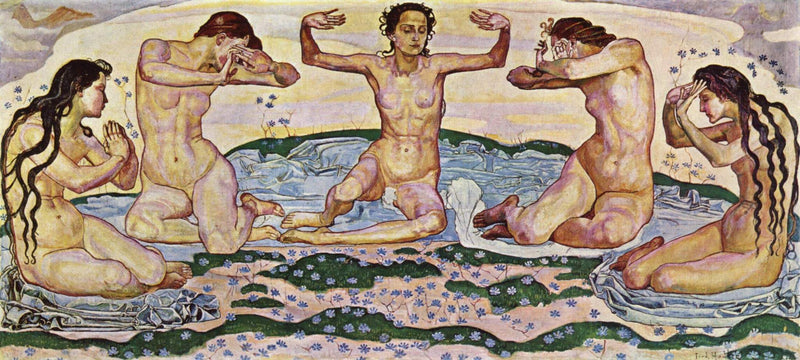The day by Ferdinand Hodler, Oil Painting Reproduction