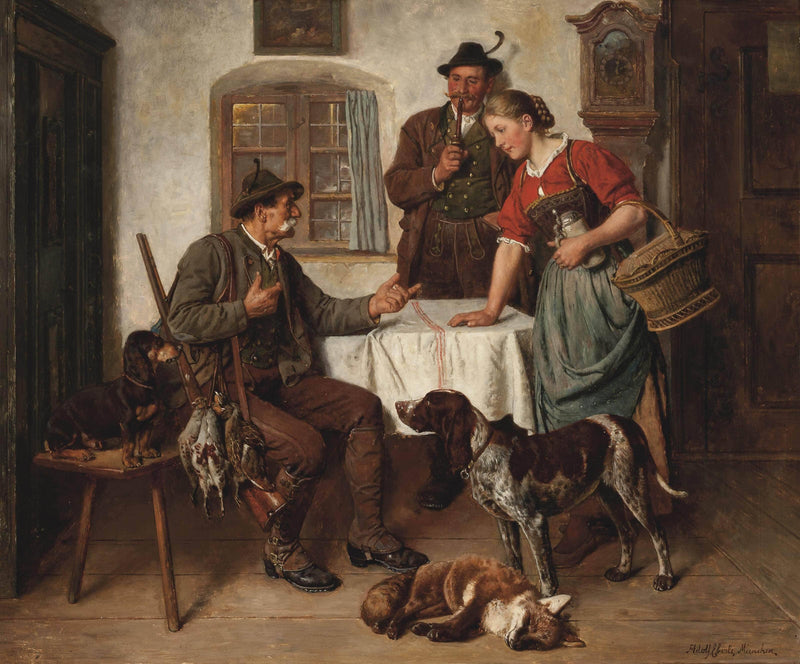 The Day's Bag by Adolf Eberle — Oil Painting Reproduction