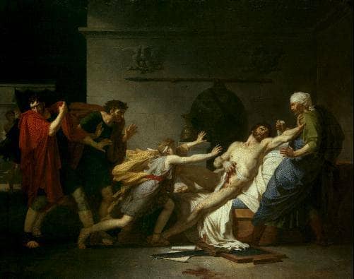 The Death of Cato of Utica by Pierre-Narcisse Guerin — Oil Painting Reproduction