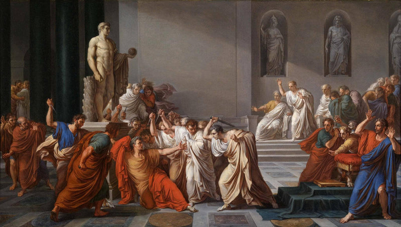The death of Julius Caesar by Vincenzo Camuccini — Oil Painting Reproduction