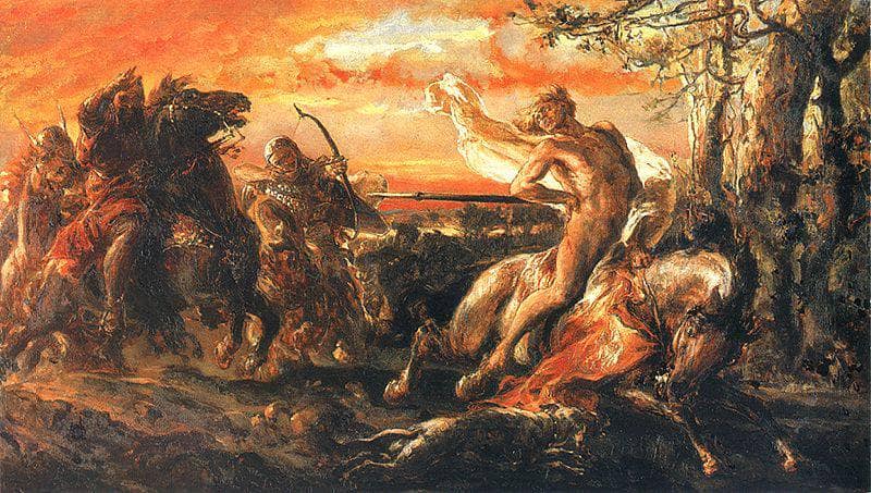 The death of Leszek the White by Jan Matejko — Oil Painting Reproduction