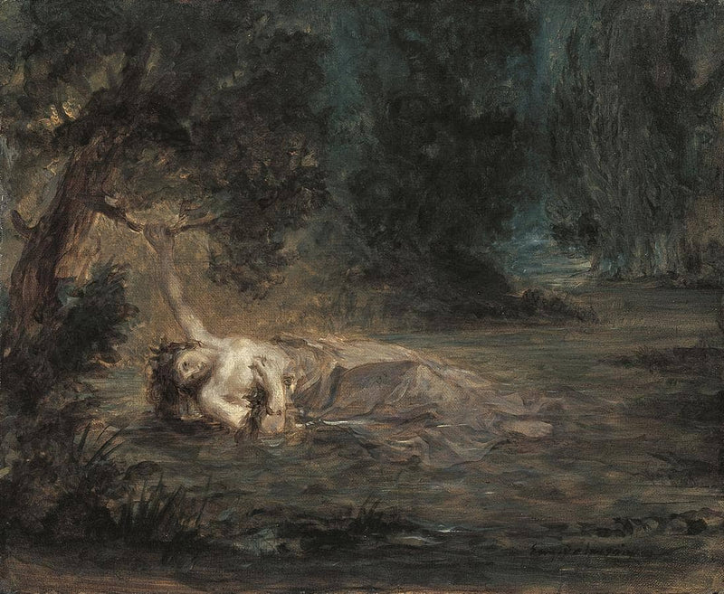 The Death of Ophelia by Eugene Delacroix — Oil Painting Reproduction
