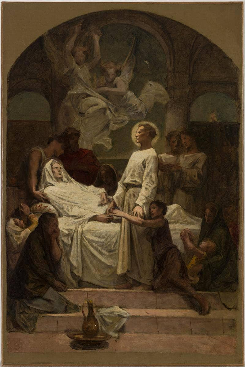 The death of sainte Monique (sketch for the Saint-Augustin church) by Diogène Maillart — Oil Painting Reproduction