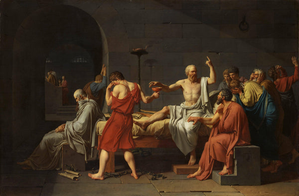 The Death of Socrates, by Jacques-Louis David, Oil on canvas, 1787