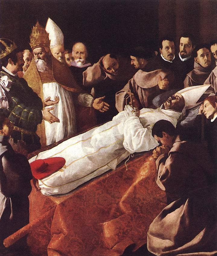 The Death of St. Bonaventura by Francisco de Zurbaran — Oil Painting Reproduction