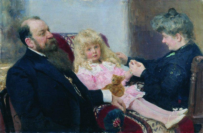 The Delarov Family Portrait by Ilya Repin — Oil Painting Reproduction