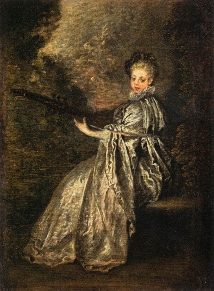 The Delicate Musician by Antoine Watteau — Oil Painting Reproduction