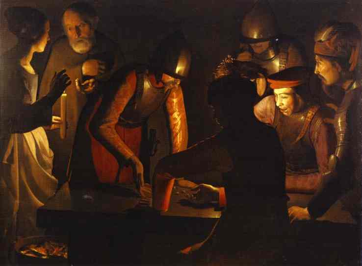 The Denial of St. Peter by Georges de la Tour — Oil Painting Reproduction