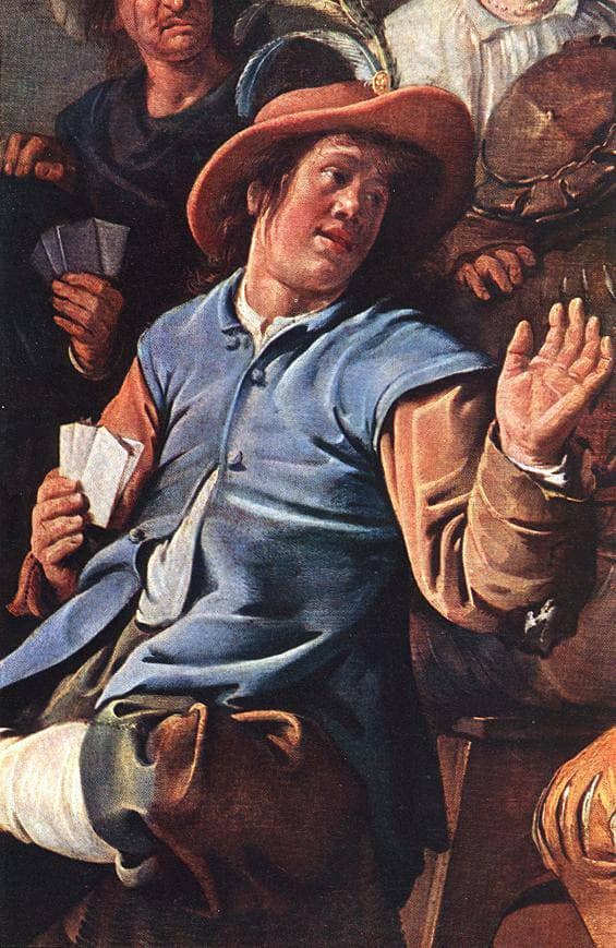 The Denying of Peter (detail) by Jan Miense Molenaer — Oil Painting Reproduction
