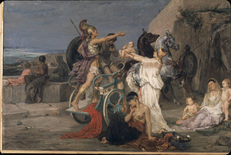 The Departure of Hektor by Albert Maignan — Oil Painting Reproduction