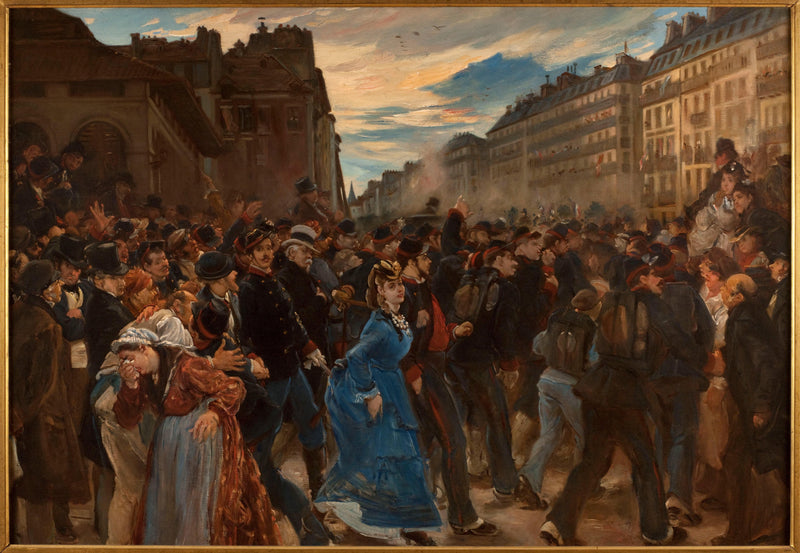 The departure of the soldiers, in July 1870 by Alfred Dehodencq — Oil Painting Reproduction