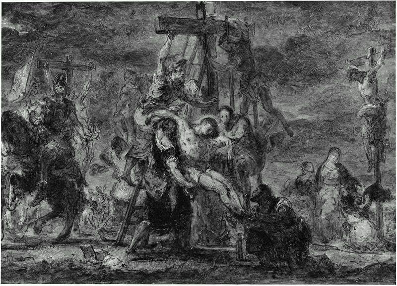The Descent from the Cross by Eugene Delacroix — Oil Painting Reproduction