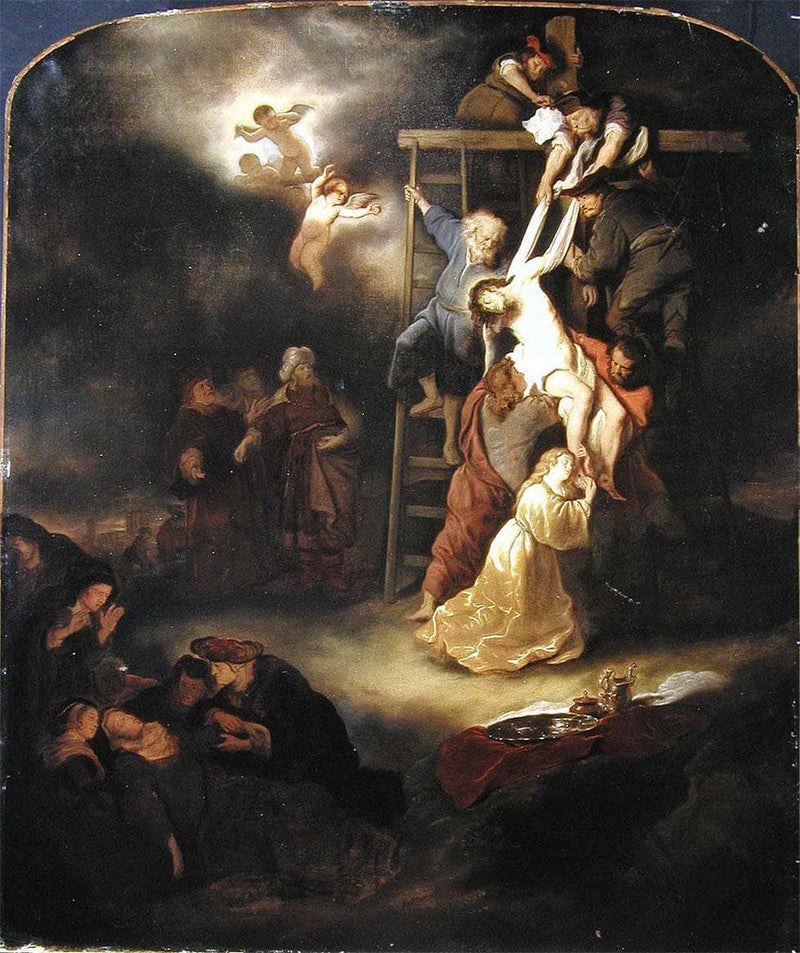 The Descent from the Cross by Salomon Koninck — Oil Painting Reproduction