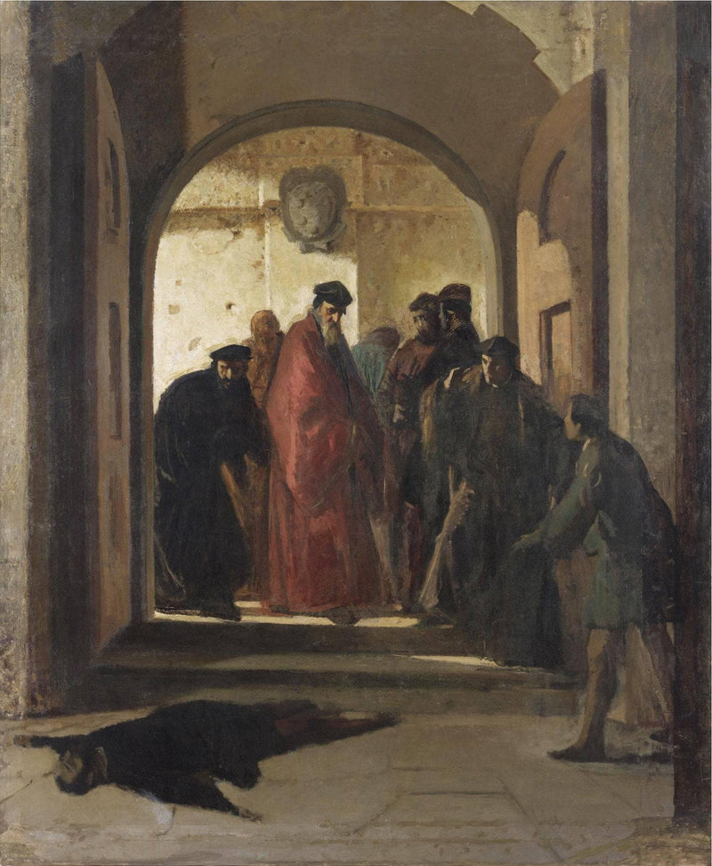 The discovery of the corpse of Lorenzino de 'Medici by Cristiano Banti — Oil Painting Reproduction