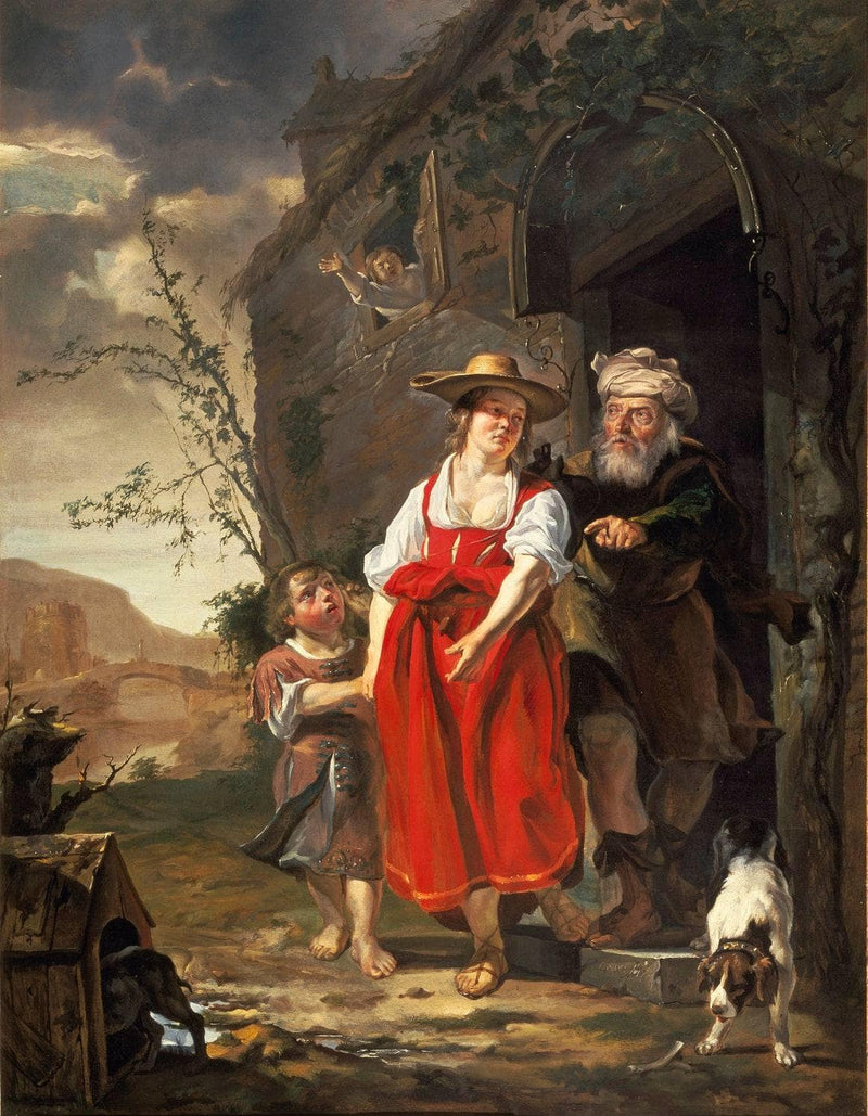 The Dismissal of Hagar by Gabriel Metsu — Oil Painting Reproduction