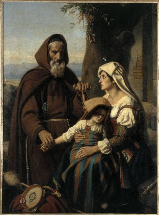 The doctor capuchin by Jean Victor Schnetz — Oil Painting Reproduction