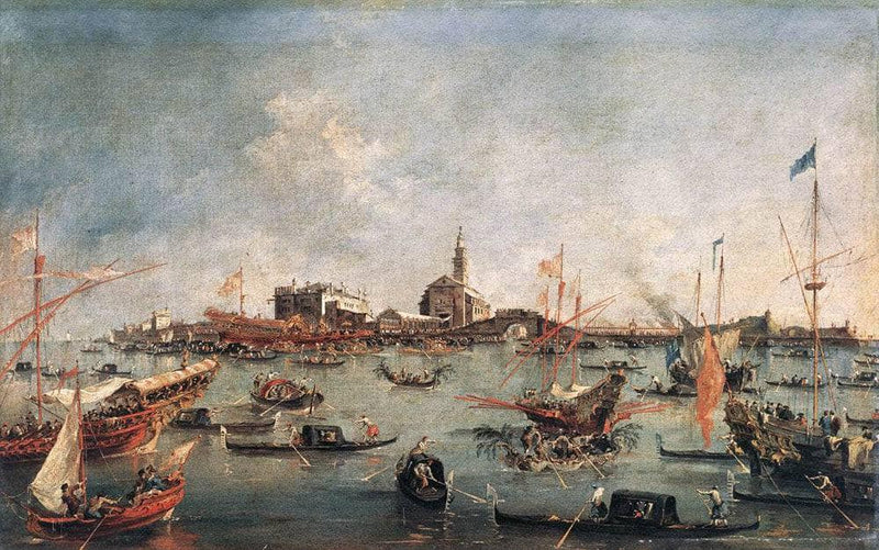 The Doge on the Bucentaur at San Niccol del Lido by Francesco Guardi — Oil Painting Reproduction