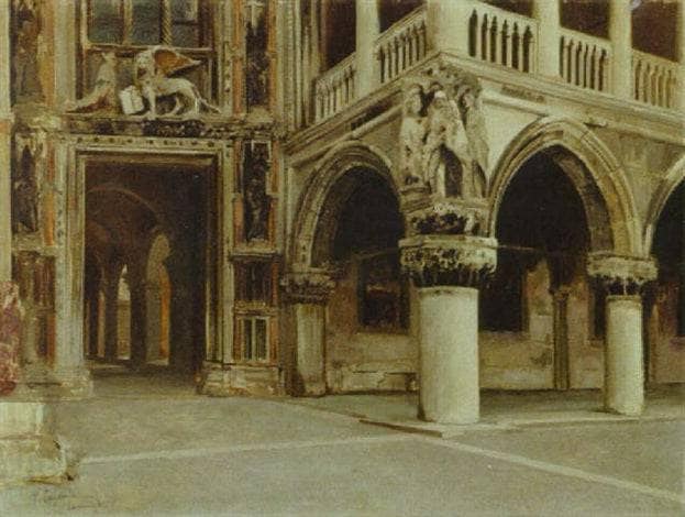 The Doge's Palace by Vincenzo Caprile — Oil Painting Reproduction