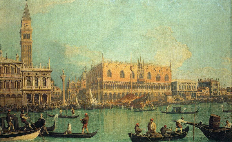 The Doge's Palace with the Piazza di San Marco by Canaletto — Oil Painting Reproduction