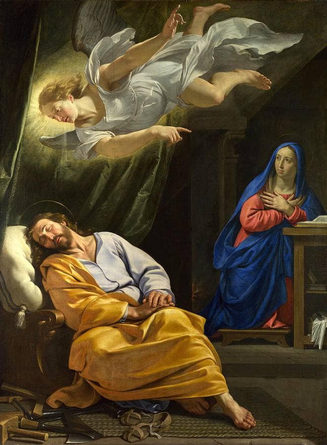 The Dream of Saint Joseph by Philippe de Champaigne — Oil Painting Reproduction