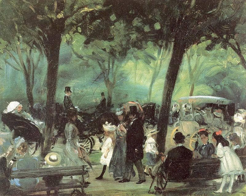 The Drive, Central Park by William James Glackens — Oil Painting Reproduction