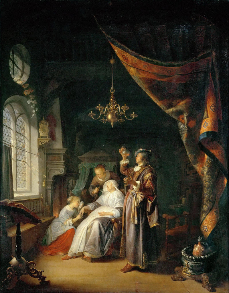 The Dropsical Woman by Gerrit Dou — Oil Painting Reproduction