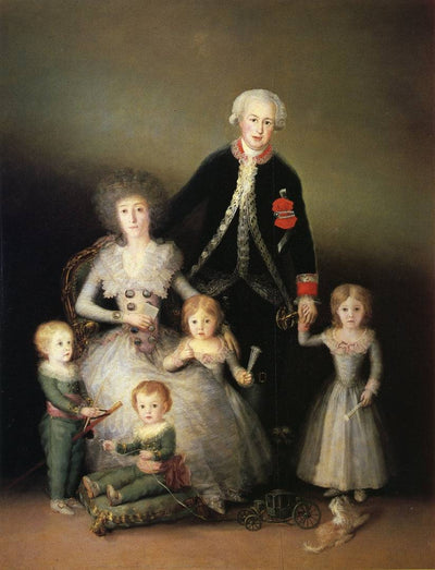 The Duke of Osuna and his Family in home office